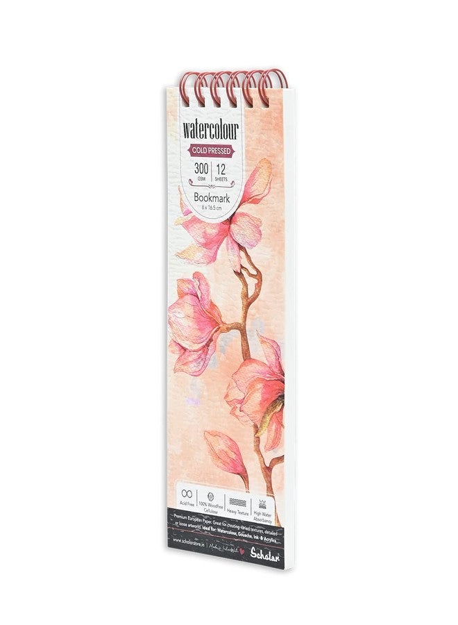 Scholar Watercolor Bookmark Pad - 300 GSM Cold Pressed Acid Free Paper | Wire-O Bound | Suitable for Watercolor, Gouache, Acrylic, Graphite, Pen & Ink (Pack of 5) - Image 2
